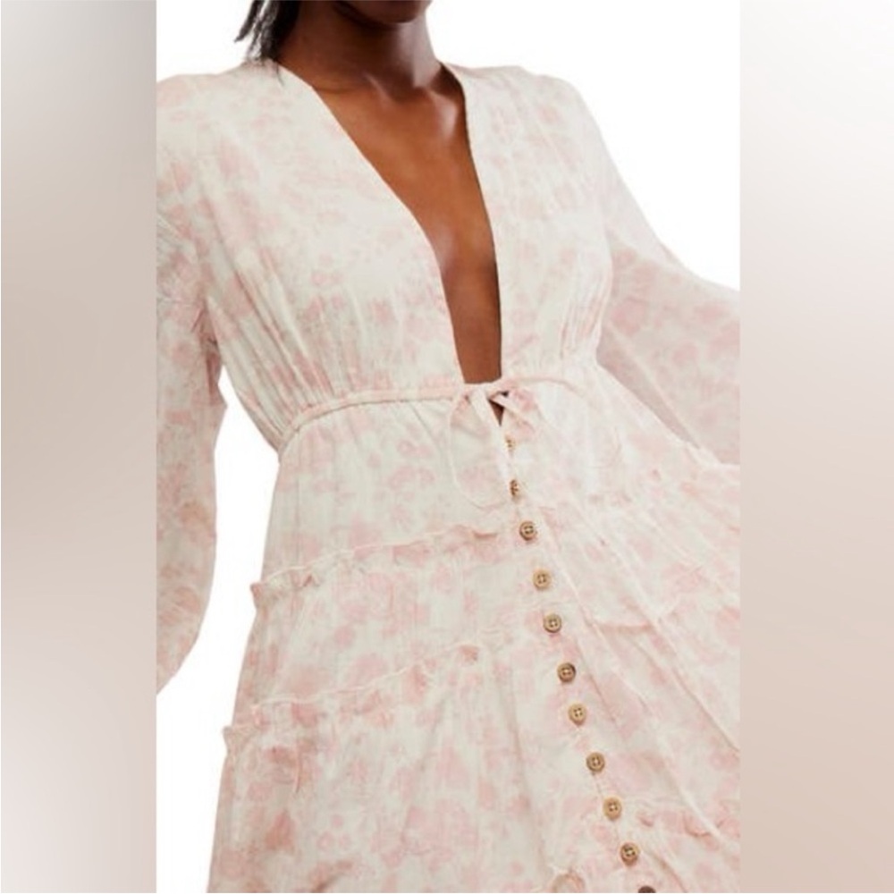 Free People Pappiet Midi Dress in Femme Combo - Picture 4 of 8